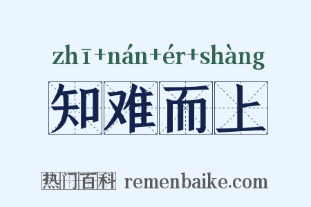 知难而上是什么意思的图片